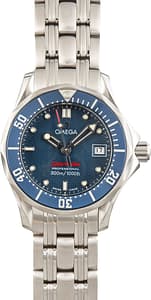 Ladies Omega Seamaster Diver 300M Blue Dial