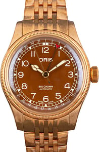 Oris Big Crown Bronze Pointer Date Brown Arabic Dial