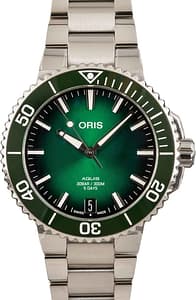 Oris Aquis Date Stainless Steel Green Dial