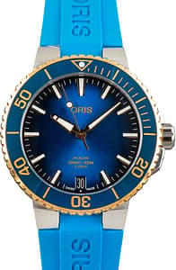 Aquis Date Calibre 400 Two Tone Blue Dial