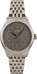 Oris Artelier Date Diamonds Grey Dial