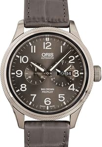 Oris Big Crown ProPilot WorldTimer Grey Dial & Leather Strap