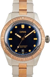 Oris Divers Steel & Bronze Blue Dial
