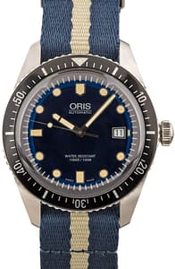 Oris Divers Sixty-Five Blue & Beige Fabric Strap