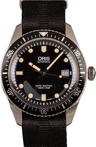 Mens Oris Divers Sixty-Five Black Dial & NATO Strap