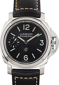 Panerai Luminor Logo Steel PAM01084 Black Dial