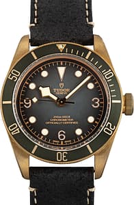Pre-Owned Tudor Heritage Black Bay Bronze 79250BA Leather Strap