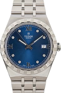 Used Tudor Royal ref 28500 Stainless Steel Blue Dial