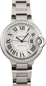 Pre-Owned Cartier Ballon Bleu ref W4BB0016 Diamond Bezel