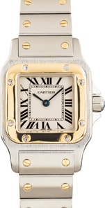Pre-Owned Cartier Santos Galbee Ref W20012C4 Steel & 18k Gold