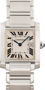 Used Cartier Tank Francaise W51011Q3 Silver Dial