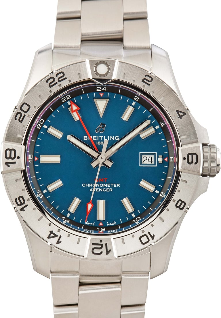 Breitling Avenger Automatic GMT 44 Blue Index Dial