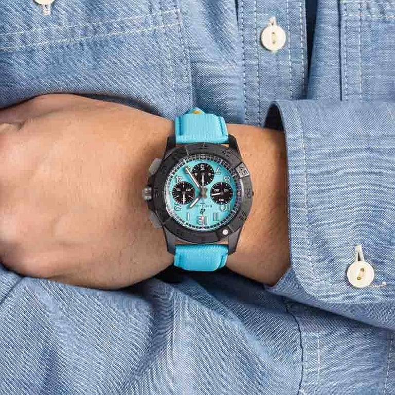Breitling Avenger B01 Chronograph 42 Night Mission Turquoise Dial
