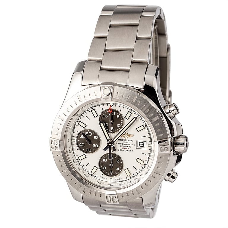 New Breitling Colt Chronograph Stainless Steel Silver Dial