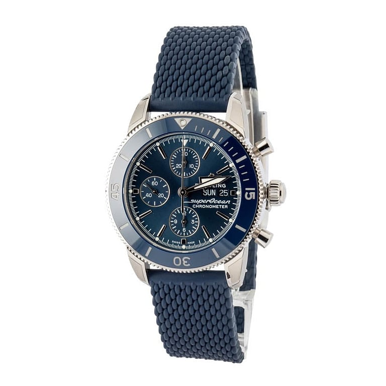 Breitling Blue Dial Superocean Heritage Chronograph 44 Steel on Rubber