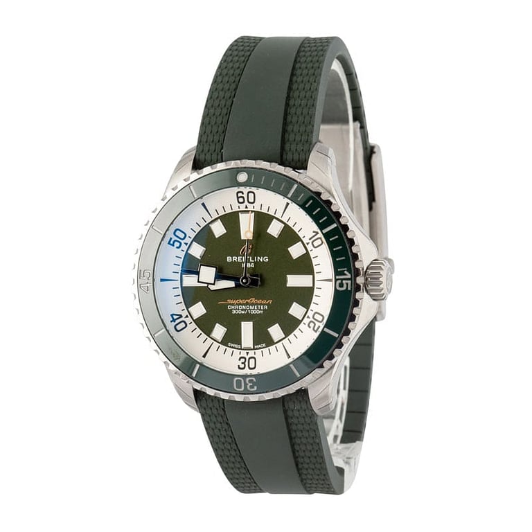 Breitling Steel Superocean Automatic 44 Green Dial