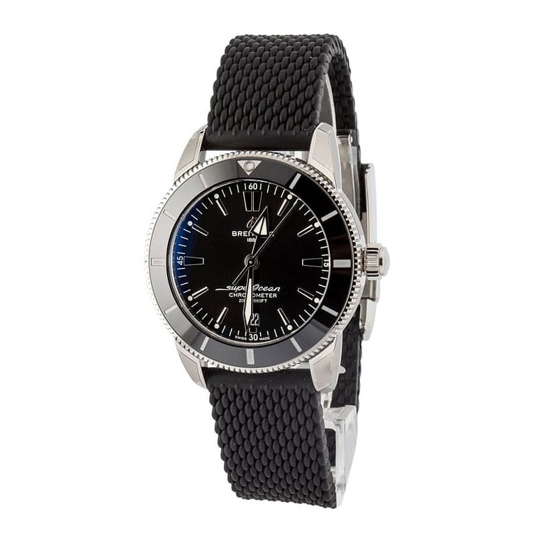 Breitling Black Dial Superocean Heritage B20 Automatic 44 Steel on Rubber