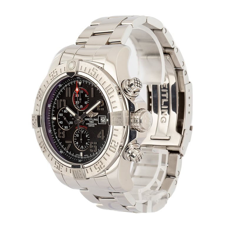 Pre-Owned Black Dial Breitling Super Avenger II
