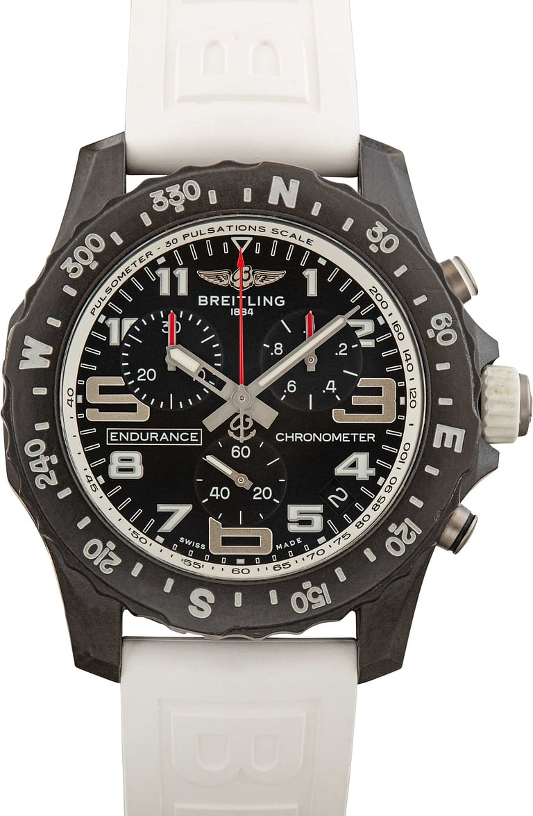 Breitling Endurance Pro White Rubber Strap