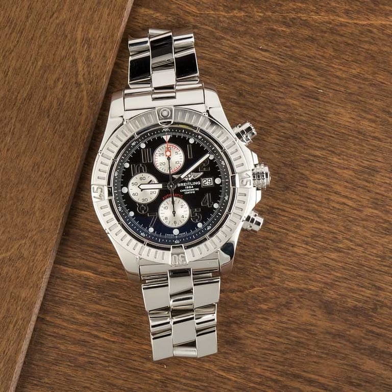 Breitling Super Avenger Black Arabic Dial