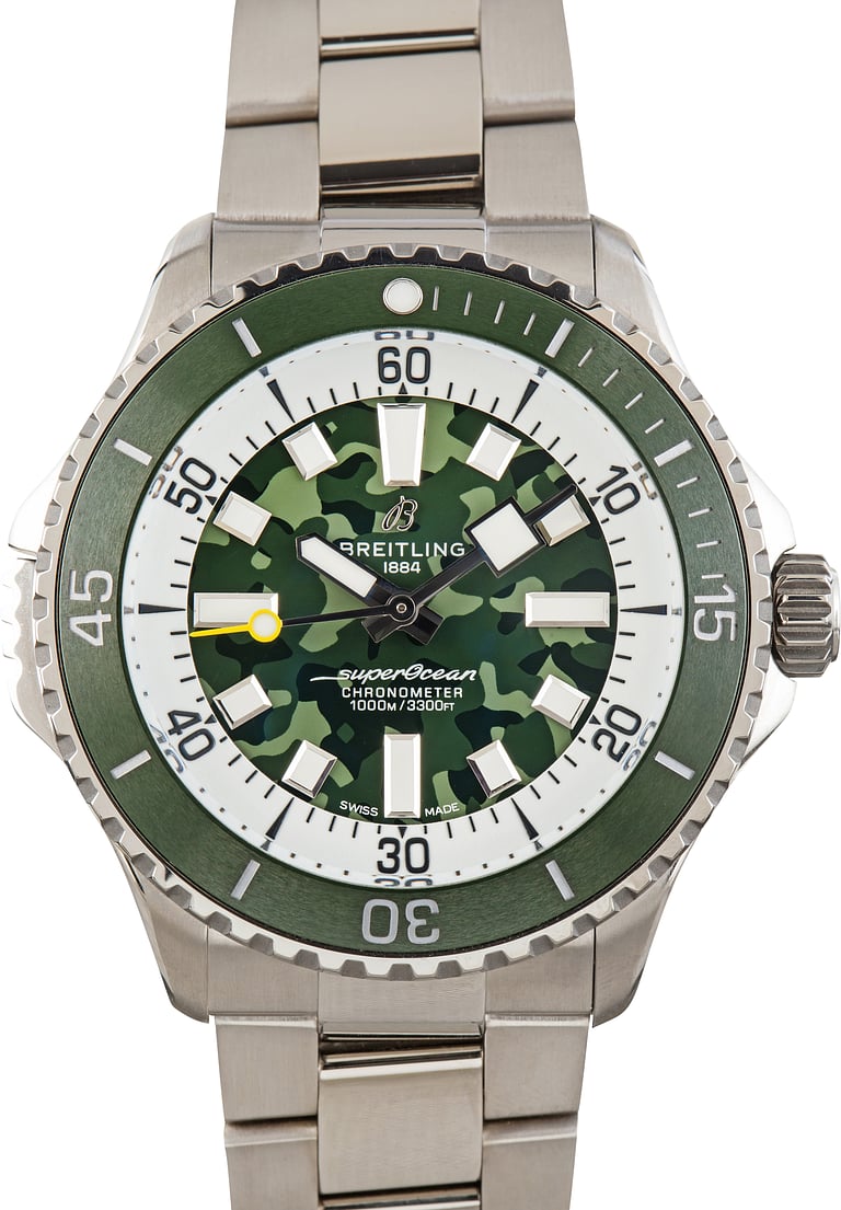 Pre-Owned Green Dial Breitling Superocean Automatic 46 Super Diver