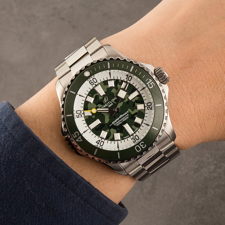 Pre-Owned Green Dial Breitling Superocean Automatic 46 Super Diver