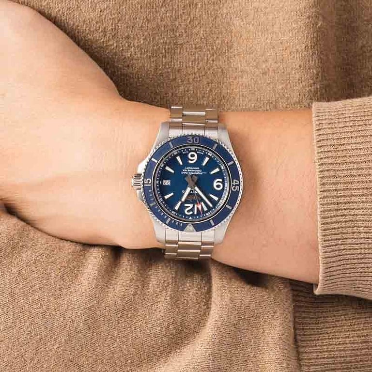 Men's Breitling Superocean Blue Arabic Dial