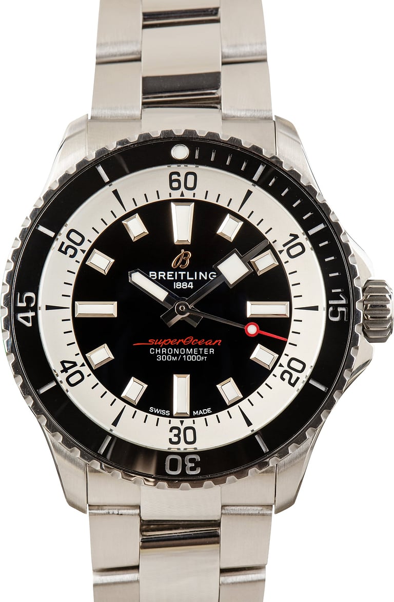 Pre-Owned Black Dial Breitling Superocean Automatic 42