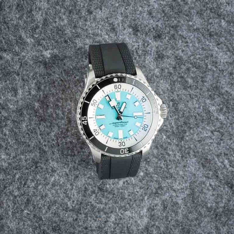 Pre-Owned Breitling Superocean Automatic 44 Turquoise Blue Dial