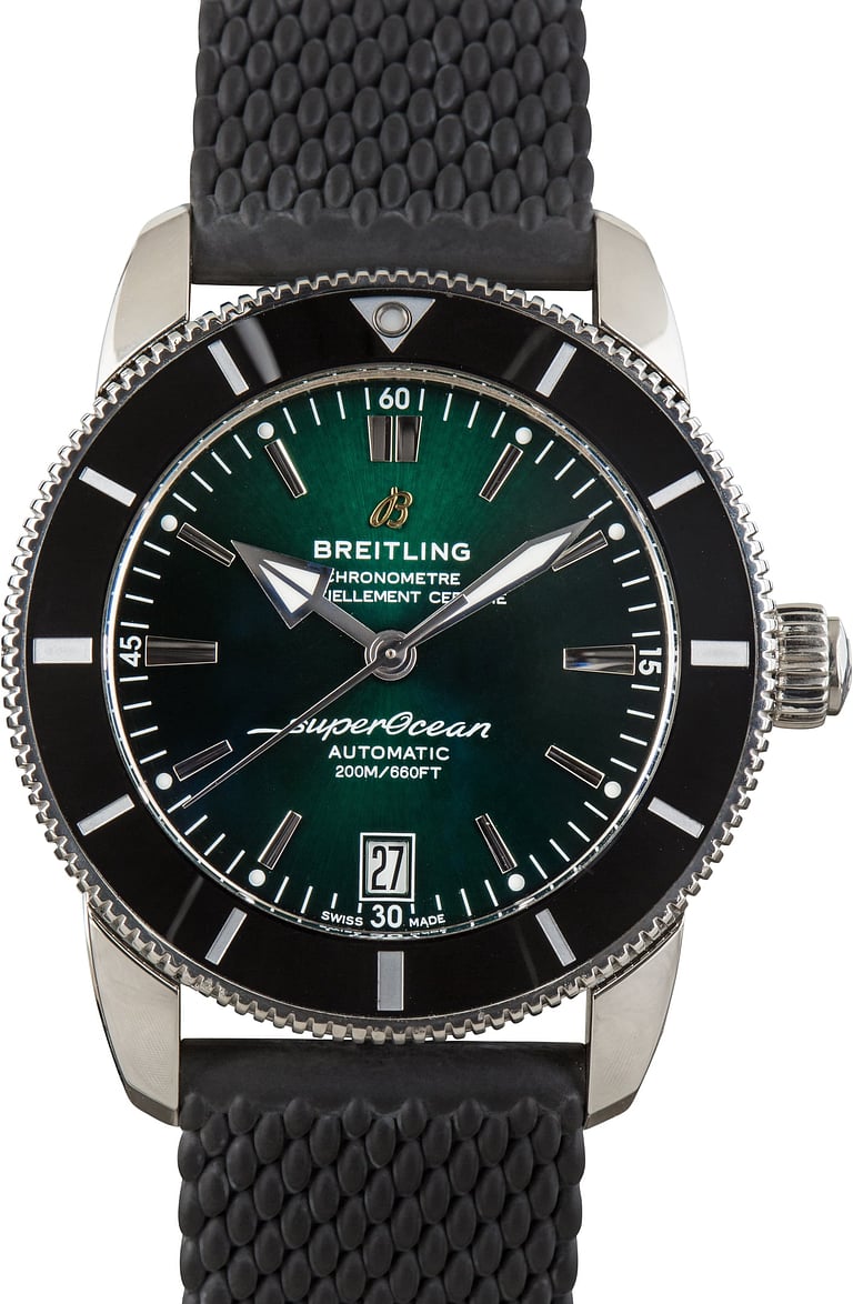 Pre-Owned Green Dial Breitling Superocean Heritage B20 Automatic 42