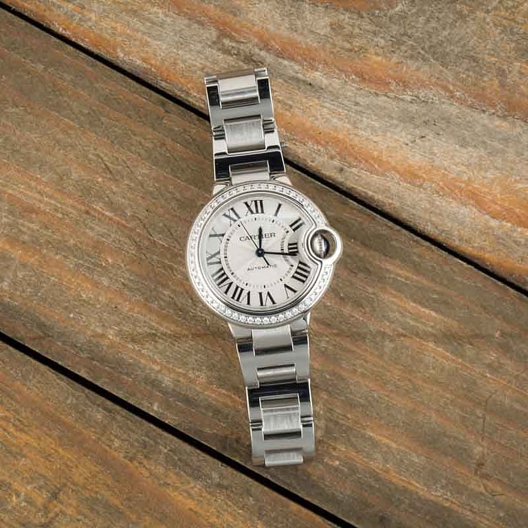 Pre-Owned Cartier Ballon Bleu ref W4BB0016 Diamond Bezel