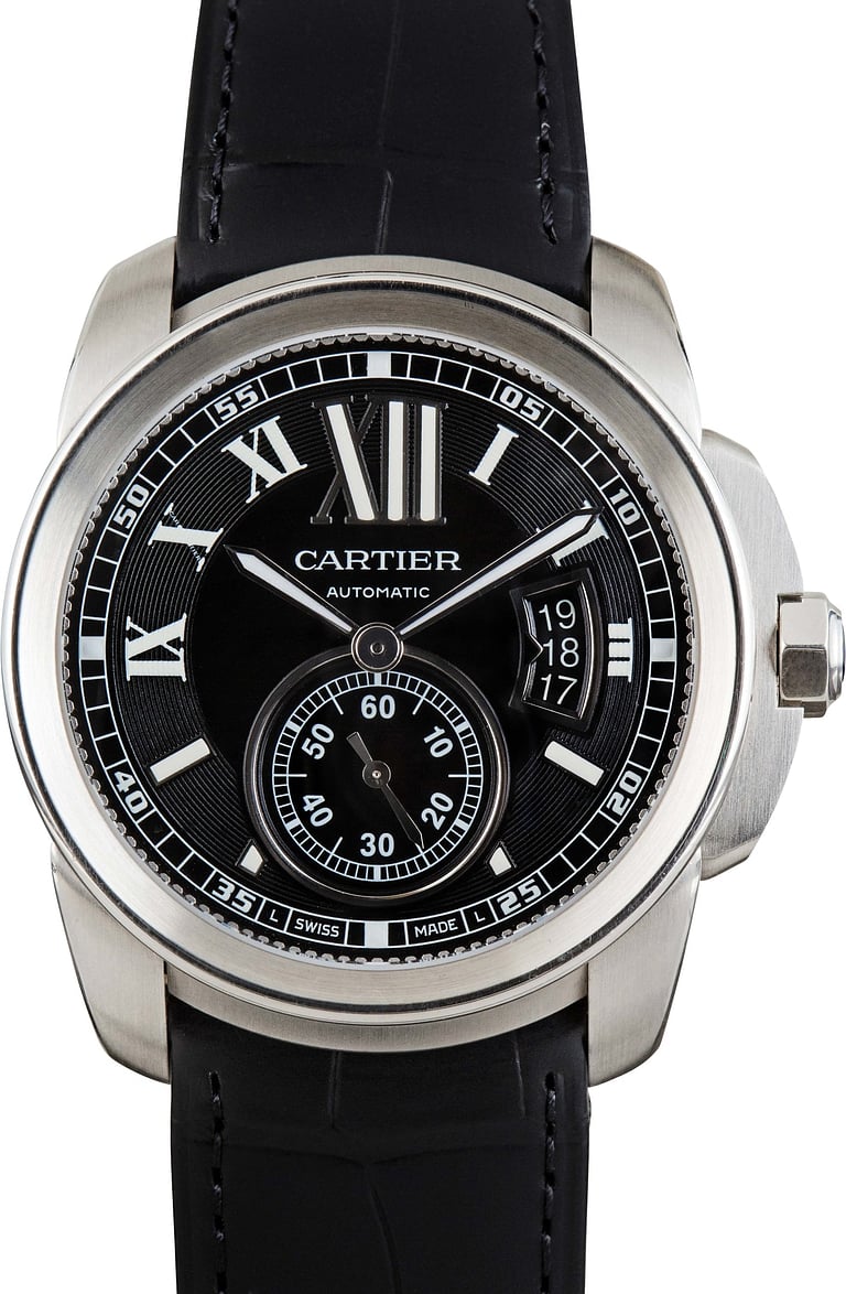 Caliber De Cartier Ref W7100041 Black Roman Dial