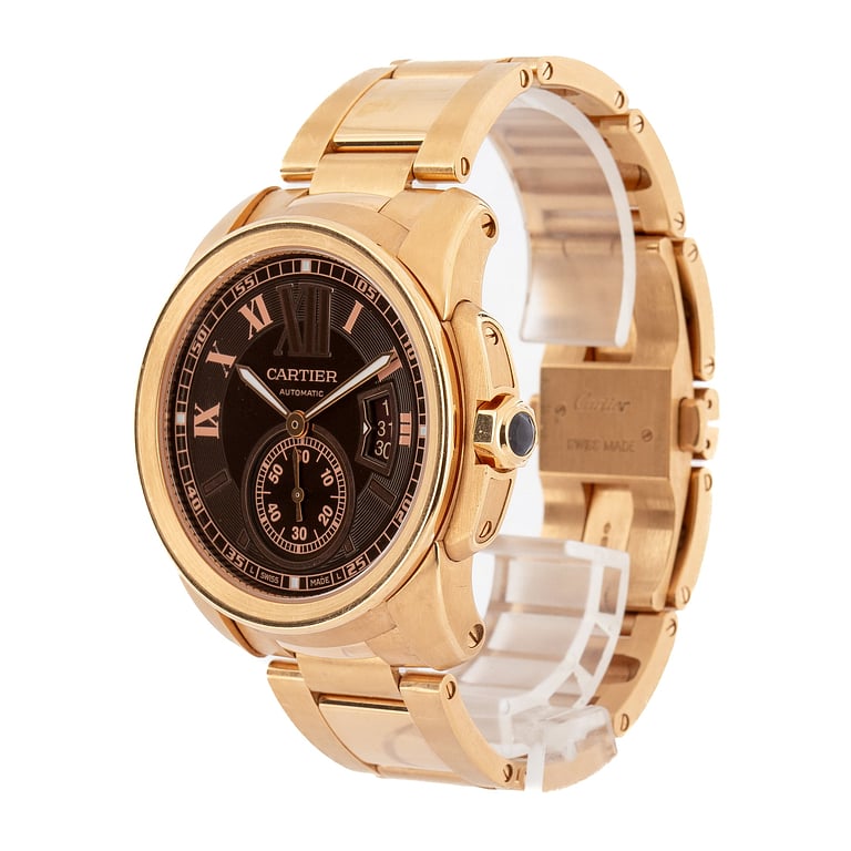Pre-Owned Cartier Calibre De Cartier W7100040 18k Rose Gold
