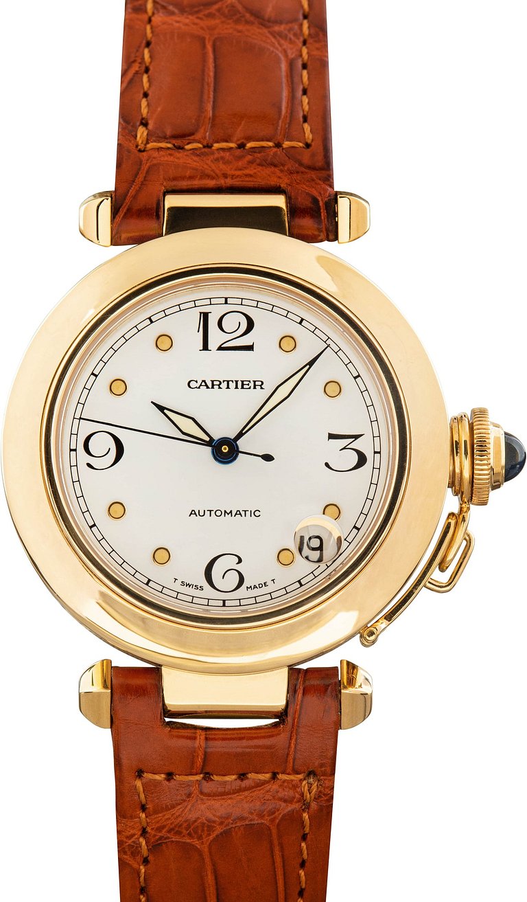 Pre-owned Pasha De Cartier W3013456 18k Yellow Gold