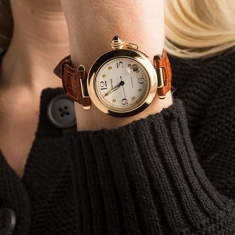Pre-owned Pasha De Cartier W3013456 18k Yellow Gold