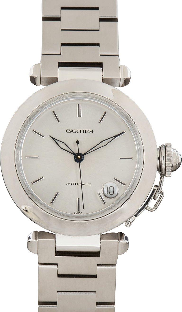 Pre-Owned Cartier Pasha C Ref W31010M7 Silver Dial
