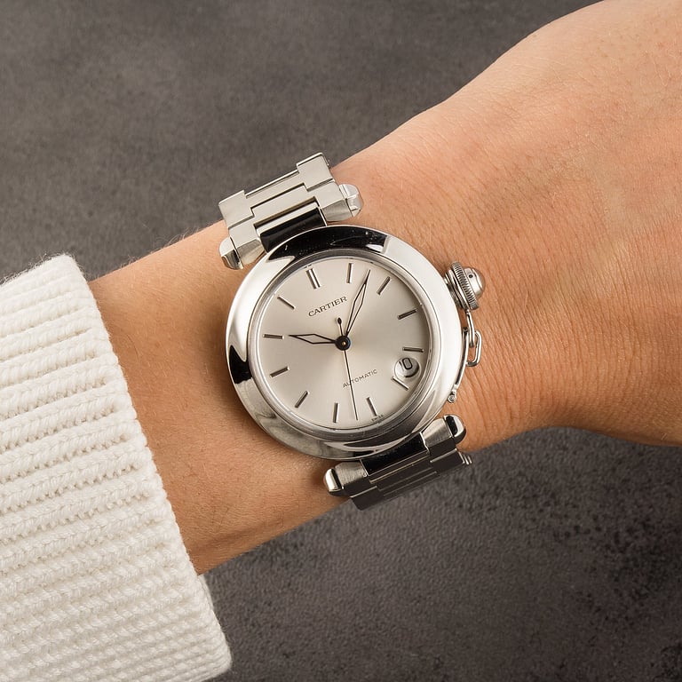 Pre-Owned Cartier Pasha C Ref W31010M7 Silver Dial