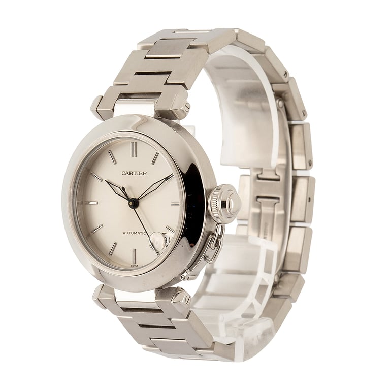 Pre-Owned Cartier Pasha C Ref W31010M7 Silver Dial