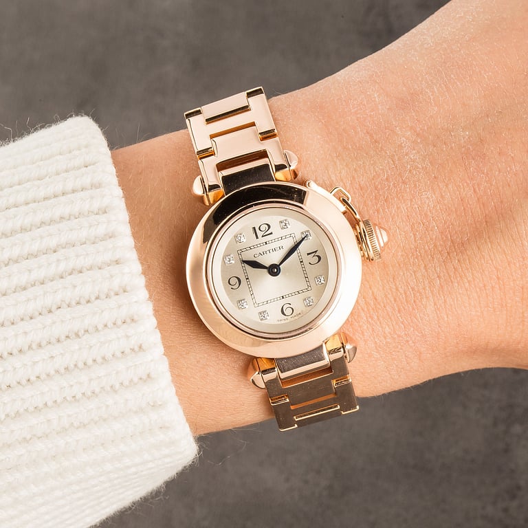 Pre-Owned Cartier Pasha WJ124016 18k Rose Gold