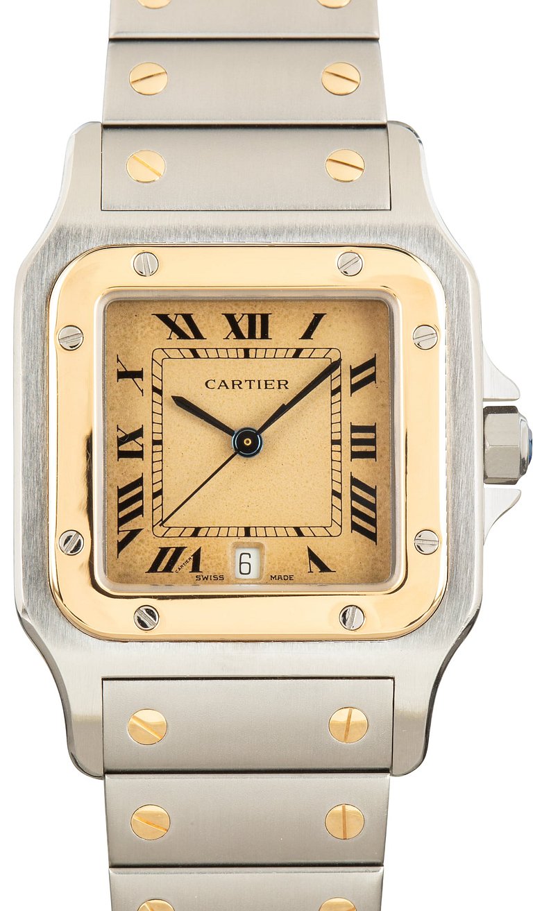 Pre-Owned Cartier Santos Galb&eacute;e Ref 187901 Two Tone