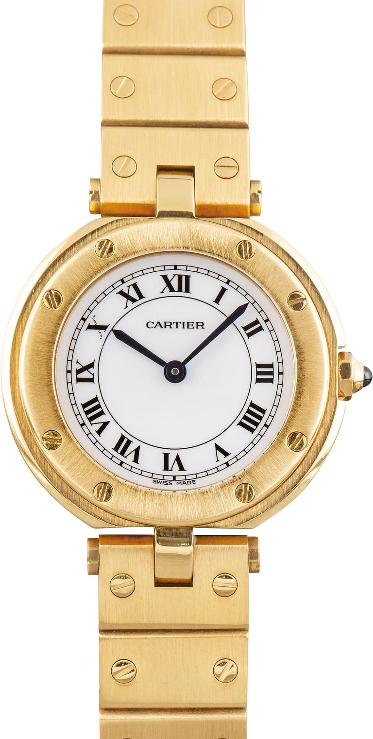 Pre-Owned Cartier Santos Vend&ocirc;me Ref 84738788 Yellow Gold