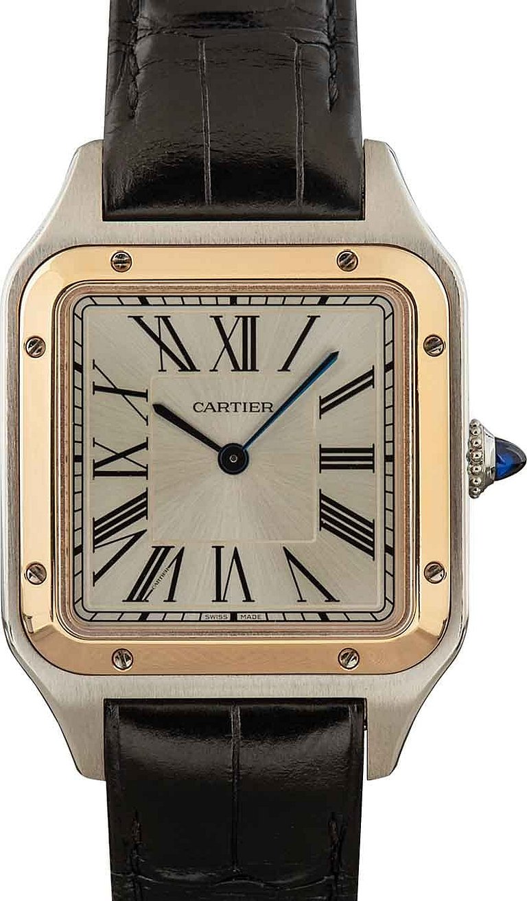 Cartier Santos Dumont Steel & Rose Gold