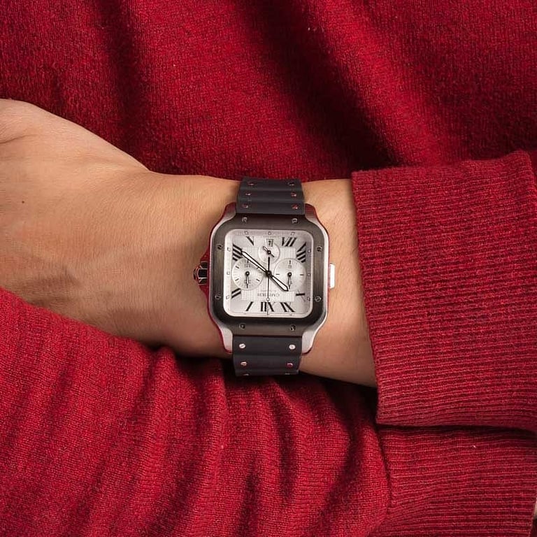 Cartier Santos De Cartier Chronograph Roman Dial