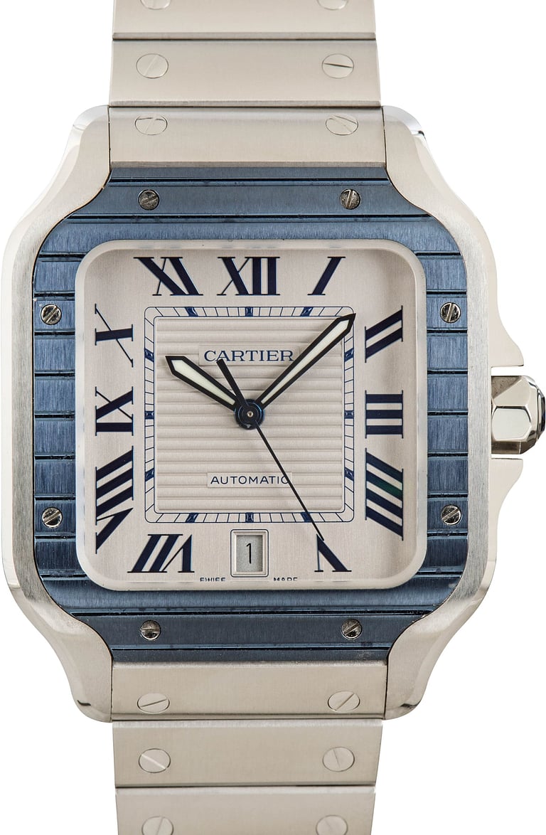 Used Cartier Santos De Cartier Stainless Steel Large Model
