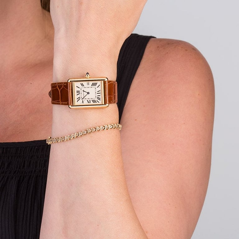 Cartier Tank Quartz 18k Yellow Gold