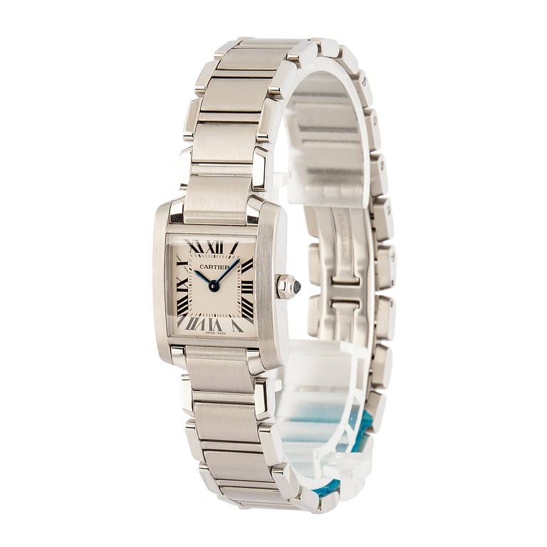 Pre-Owned Small Model Cartier Tank Francaise Silver Dial W51008Q3