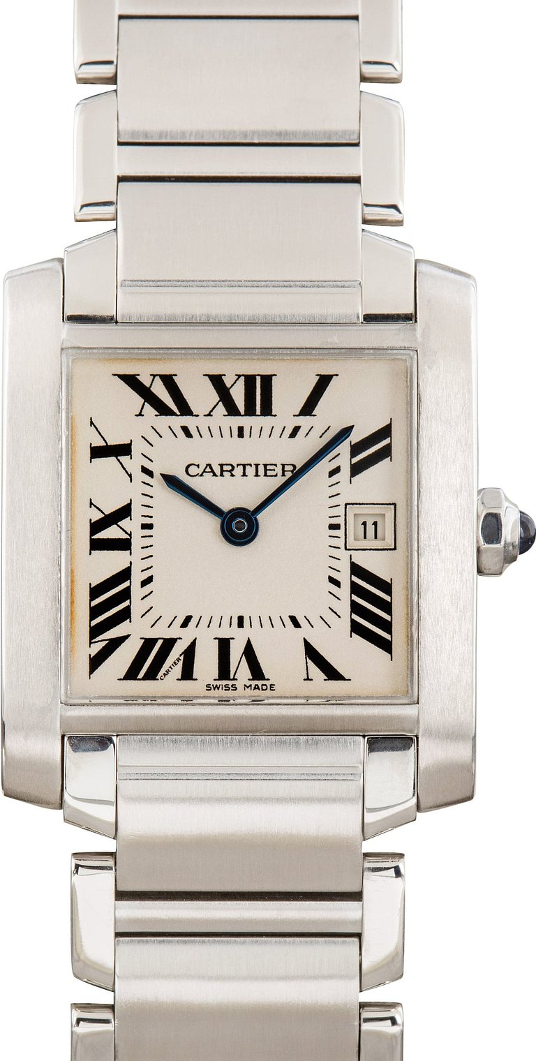 Used Cartier Tank Francaise W51011Q3 Silver Dial