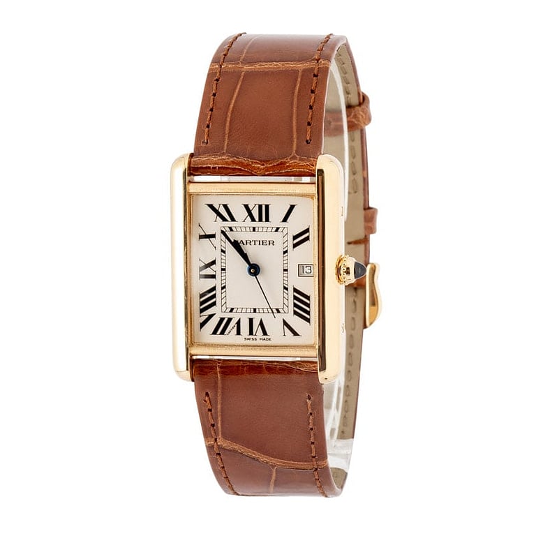Pre-Owned Cartier Tank Louis Ref W1529756 18k Yellow Gold