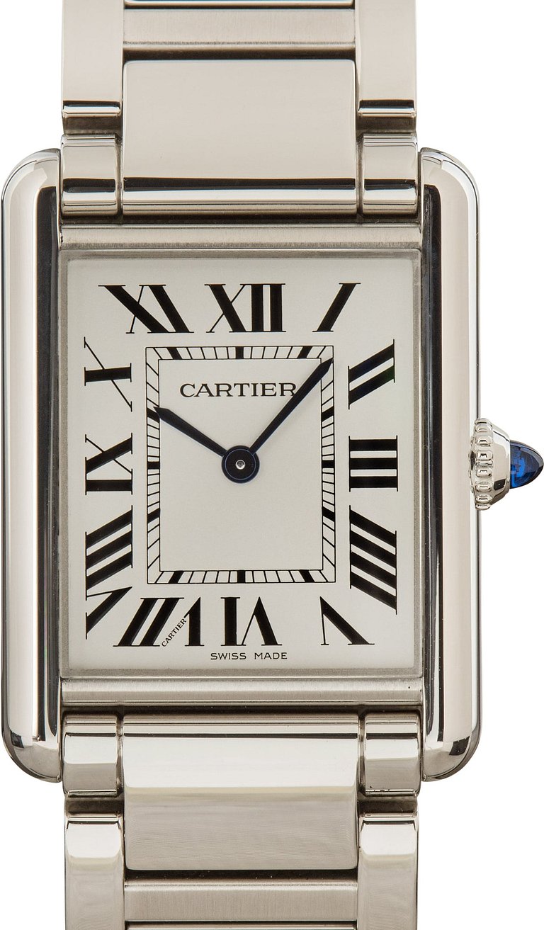 Used Cartier Tank Must Watch Stainless Steel