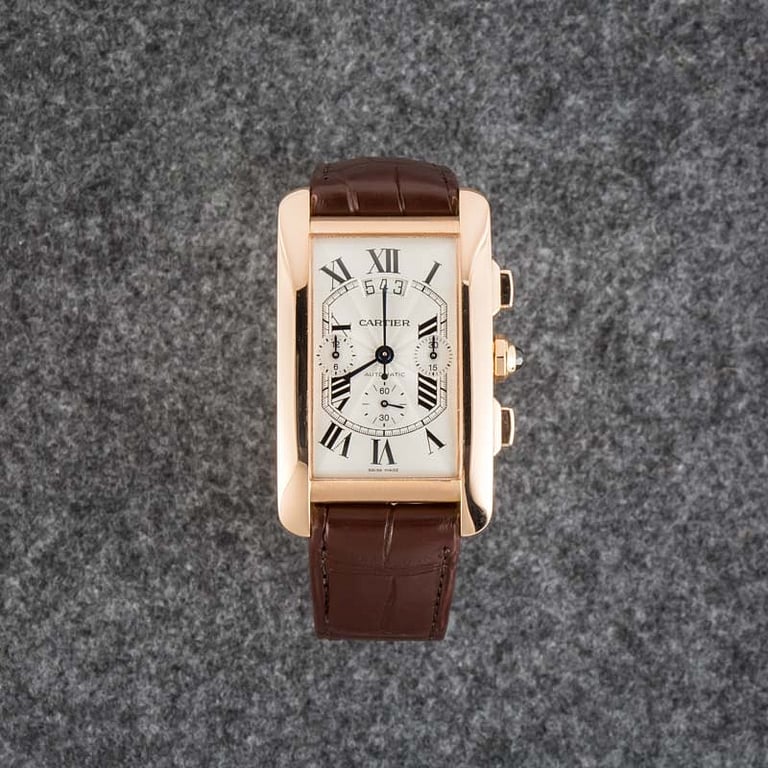 Cartier Tank Americaine Chronograph Rose Gold